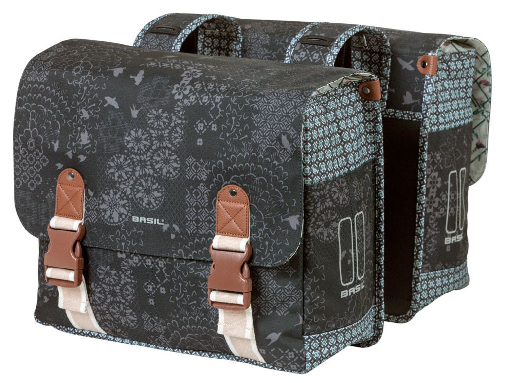 Dubbele-Fietstas-Basil-Boheme-Charcoal-35-Liter Dubbele-Fietstas-Basil-Boheme-Charcoal-35-Liter
